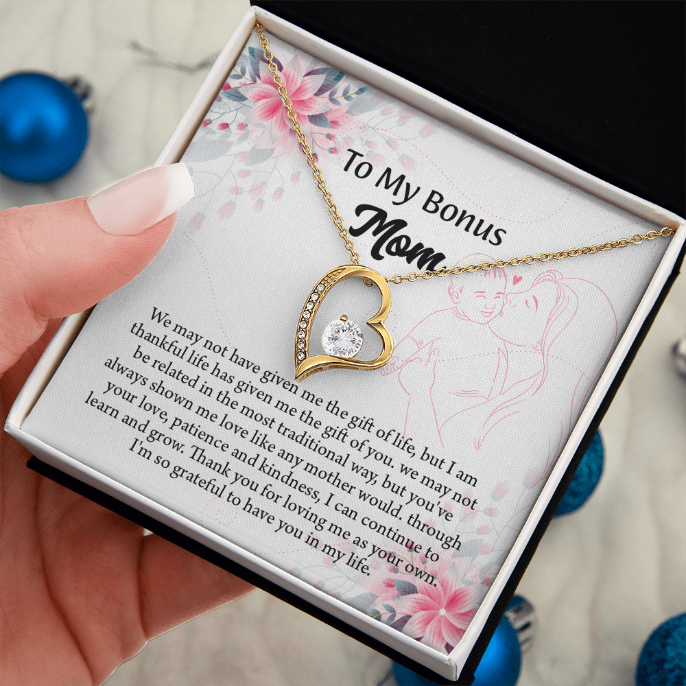 To My Bonus Mom Necklace, Stepmom Necklace, Mothers Day Necklace, Mom Appreciation Gift