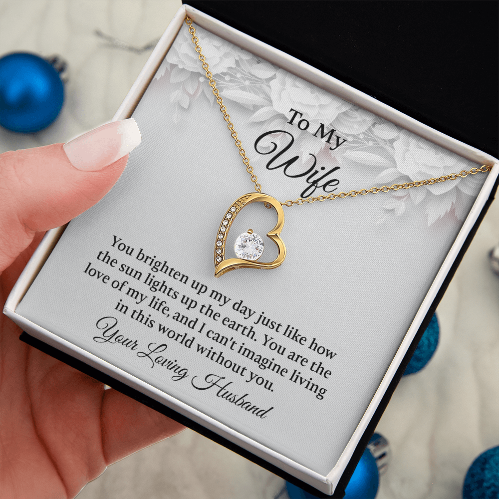 To My Wife Forever Love Necklace, Wife Jewelry, Necklace for Wife, Anniversary Gift for Wife, Wife Birthday Gift