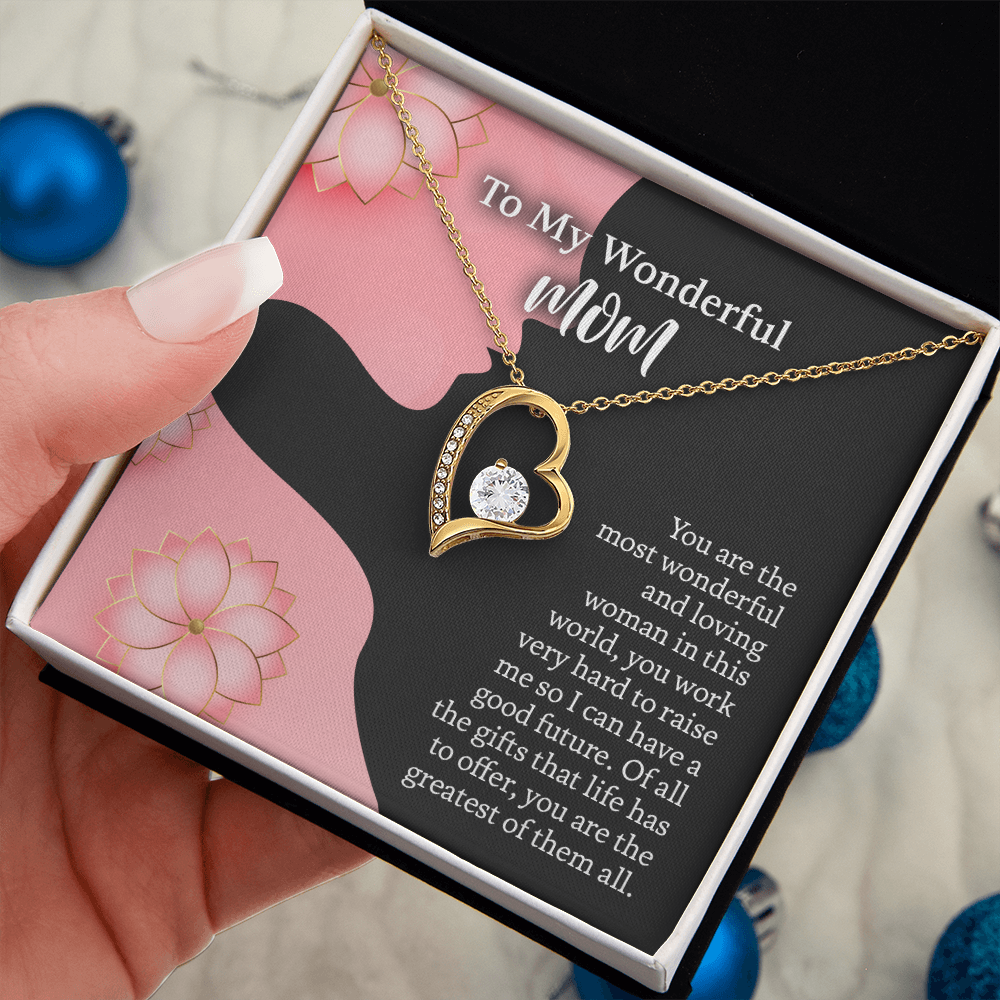 To My Wonderful Mom Necklace, Mothers Day Gift for Mom, Thoughtful Present from Son, Mom Necklace From daughter