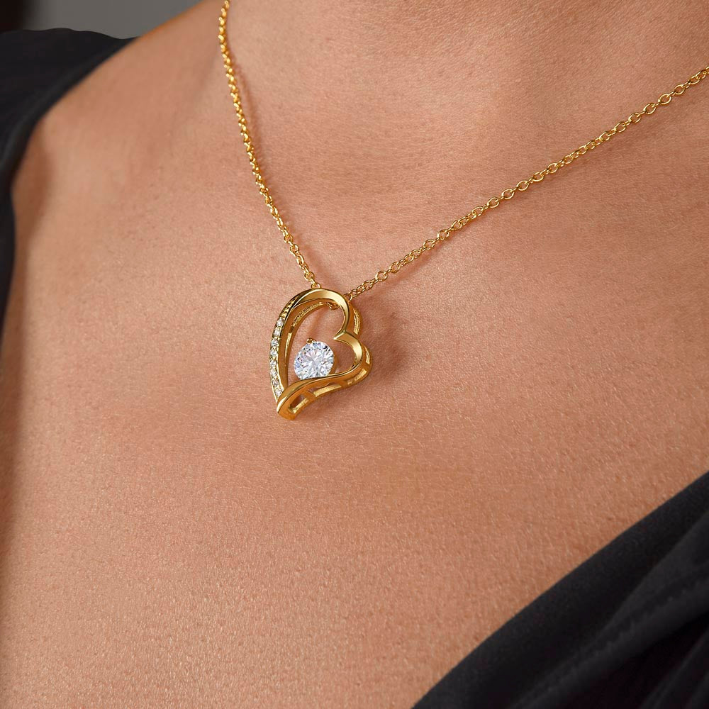 To My Beloved Wife Forever Love Necklace, Anniversary Gift For Wife, Wife Birthday Gift, Necklace For Wife