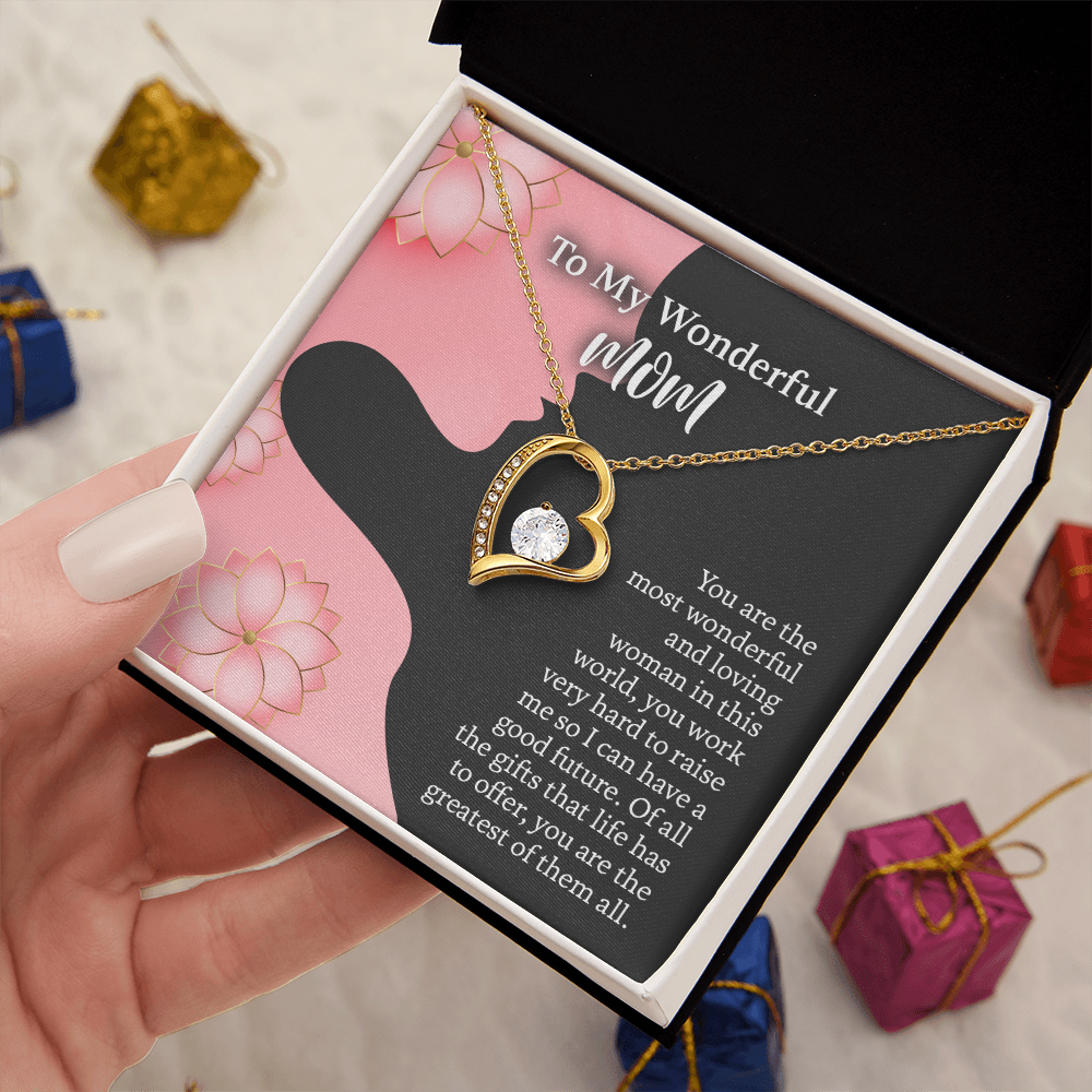To My Wonderful Mom Necklace, Mothers Day Gift for Mom, Thoughtful Present from Son, Mom Necklace From daughter