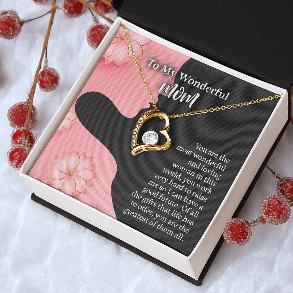 To My Wonderful Mom Necklace, Mothers Day Gift for Mom, Thoughtful Present from Son, Mom Necklace From daughter