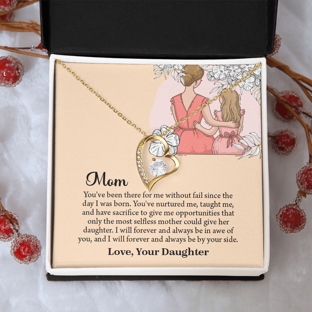 Mom Necklace, Mom Birthday Gift from Daughter, Mothers Day Necklace, Message Card Jewelry For Mom