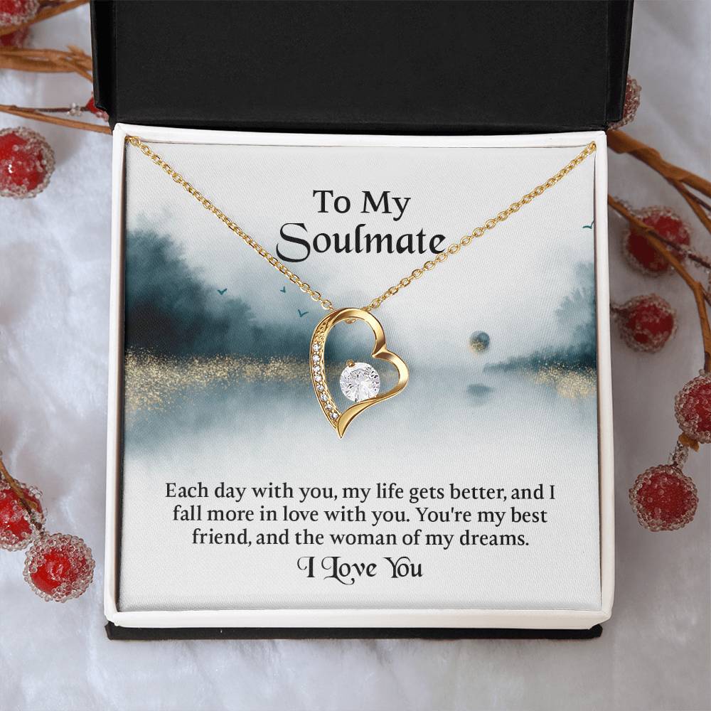 UNIDAZE To My Soulmate Necklace Gift for Her, Soulmate Jewelry for Wife, Birthday Gifts from Husband, Soulmate Gift ShineOn Fulfillment C30025TG C30025TR lx-C30025 PB23-WOOD PT-781 TNM-1 USER-188348