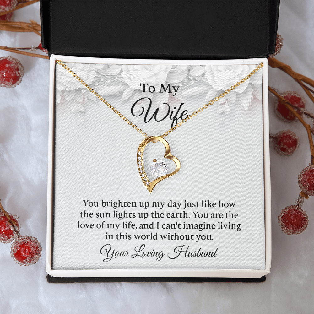 To My Wife Forever Love Necklace, Wife Jewelry, Necklace for Wife, Anniversary Gift for Wife, Wife Birthday Gift