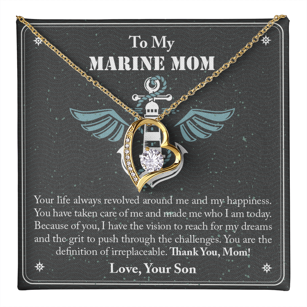 To My Marine Mom Forever Love Necklace, Military Mom Necklace, Gift For Mom Necklace, Marine Mom Gifts, Army Mom, Marine Necklace