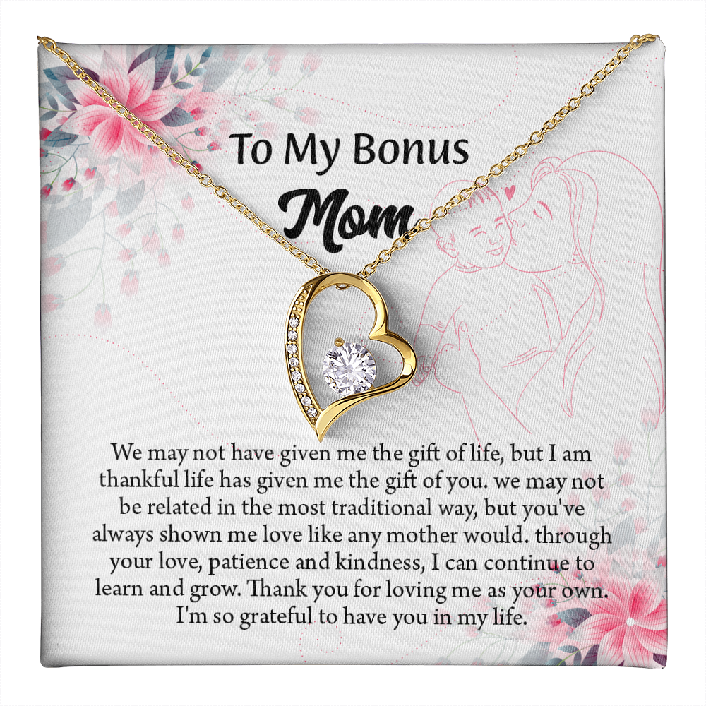 To My Bonus Mom Necklace, Stepmom Necklace, Mothers Day Necklace, Mom Appreciation Gift