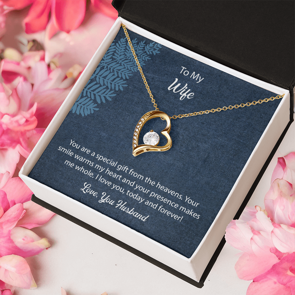 To My Wife Forever Love Necklace, Jewelry For Wife, Anniversary Gift For Wife, Wife Birthday Gift, Necklace For Wife