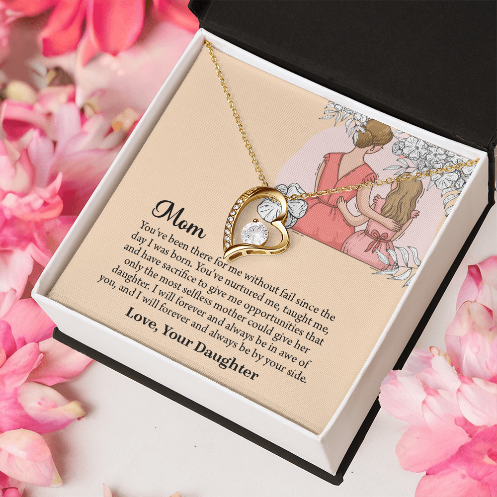 Mom Necklace, Mom Birthday Gift from Daughter, Mothers Day Necklace, Message Card Jewelry For Mom
