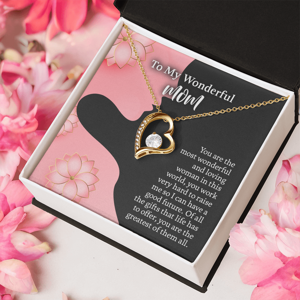 To My Wonderful Mom Necklace, Mothers Day Gift for Mom, Thoughtful Present from Son, Mom Necklace From daughter