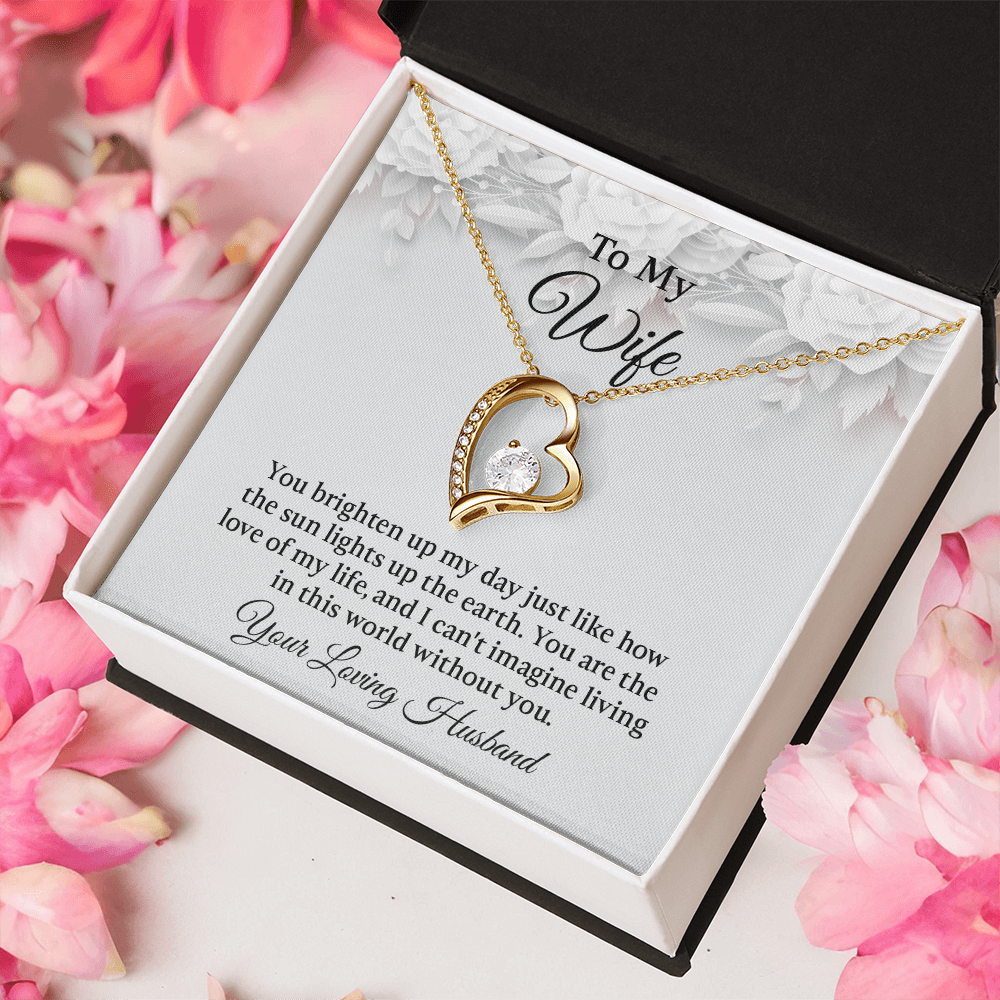 To My Wife Forever Love Necklace, Wife Jewelry, Necklace for Wife, Anniversary Gift for Wife, Wife Birthday Gift