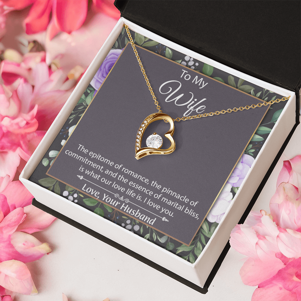 To My Wife Forever Love Necklace, Wife Sentimental Gift, Anniversary Gift For Wife, Wife Birthday Gift, Necklace For Wife