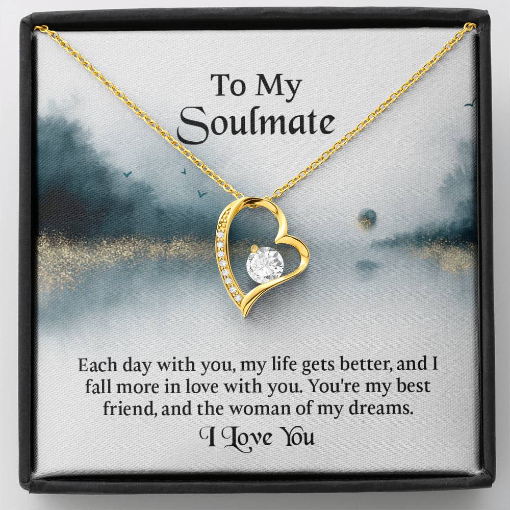 UNIDAZE To My Soulmate Necklace Gift for Her, Soulmate Jewelry for Wife, Birthday Gifts from Husband, Soulmate Gift ShineOn Fulfillment C30025TG C30025TR lx-C30025 PB23-WOOD PT-781 TNM-1 USER-188348