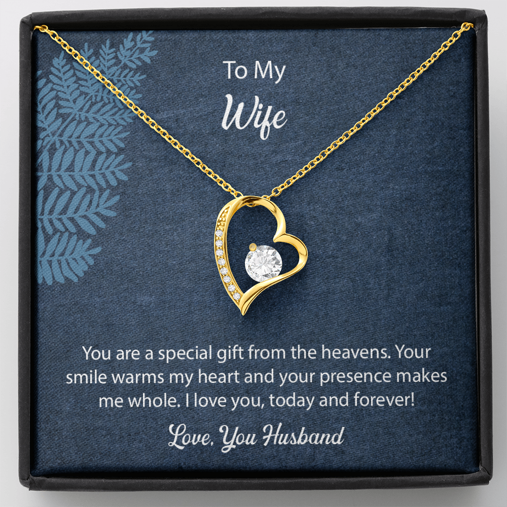 To My Wife Forever Love Necklace, Jewelry For Wife, Anniversary Gift For Wife, Wife Birthday Gift, Necklace For Wife