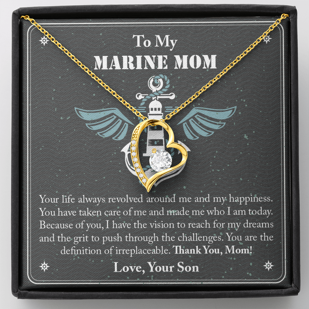 To My Marine Mom Forever Love Necklace, Military Mom Necklace, Gift For Mom Necklace, Marine Mom Gifts, Army Mom, Marine Necklace