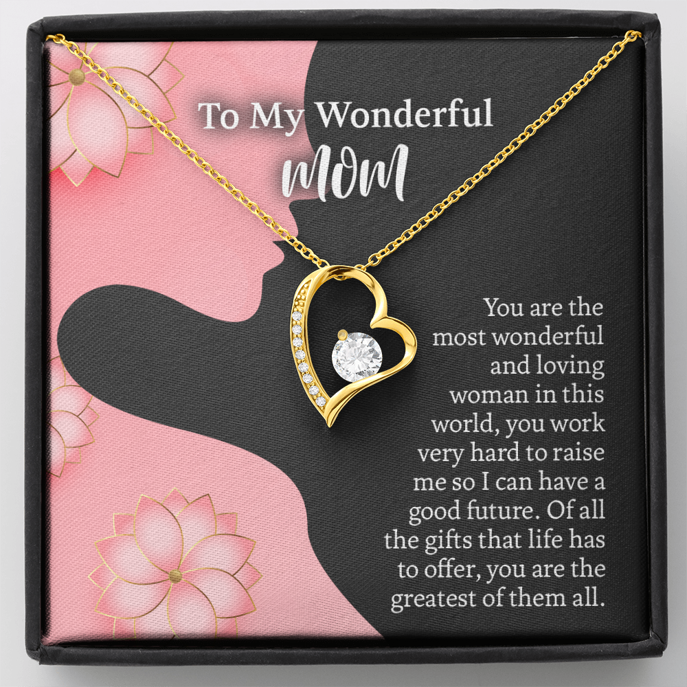To My Wonderful Mom Necklace, Mothers Day Gift for Mom, Thoughtful Present from Son, Mom Necklace From daughter