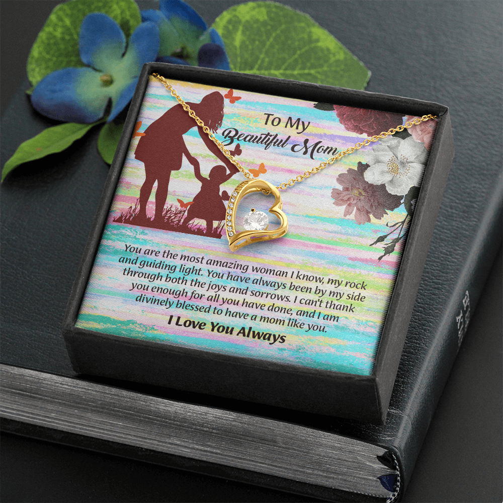 To My Beautiful Mom Necklace, Mothers Day Gift To Mom, Thoughtful Present from Son, Mom Necklace From daughter
