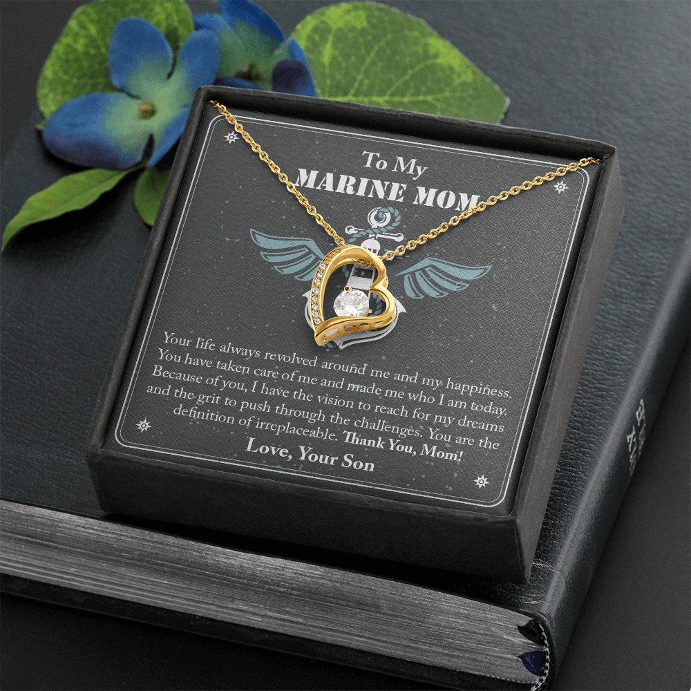 To My Marine Mom Forever Love Necklace, Military Mom Necklace, Gift For Mom Necklace, Marine Mom Gifts, Army Mom, Marine Necklace