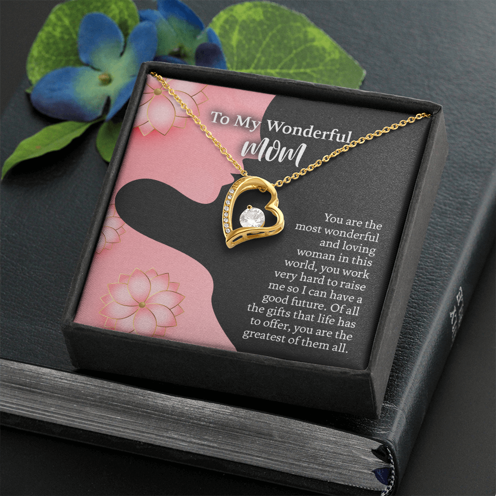 To My Wonderful Mom Necklace, Mothers Day Gift for Mom, Thoughtful Present from Son, Mom Necklace From daughter