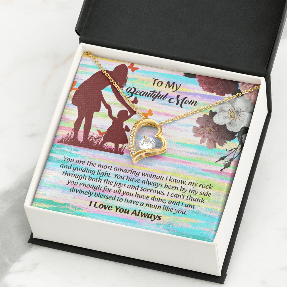 To My Beautiful Mom Necklace, Mothers Day Gift To Mom, Thoughtful Present from Son, Mom Necklace From daughter