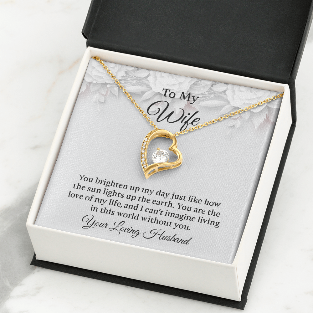 To My Wife Forever Love Necklace, Wife Jewelry, Necklace for Wife, Anniversary Gift for Wife, Wife Birthday Gift