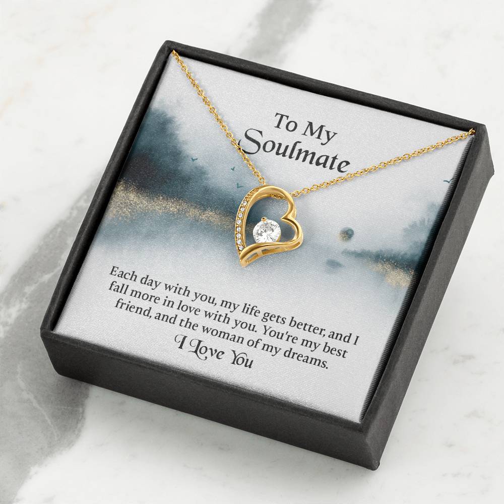 UNIDAZE To My Soulmate Necklace Gift for Her, Soulmate Jewelry for Wife, Birthday Gifts from Husband, Soulmate Gift ShineOn Fulfillment C30025TG C30025TR lx-C30025 PB23-WOOD PT-781 TNM-1 USER-188348