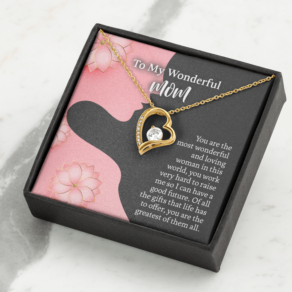 To My Wonderful Mom Necklace, Mothers Day Gift for Mom, Thoughtful Present from Son, Mom Necklace From daughter