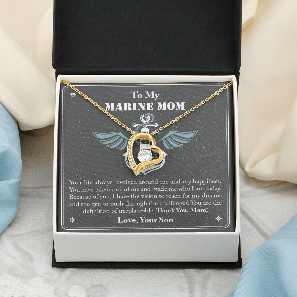To My Marine Mom Forever Love Necklace, Military Mom Necklace, Gift For Mom Necklace, Marine Mom Gifts, Army Mom, Marine Necklace