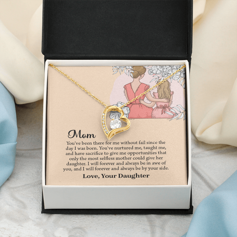 Mom Necklace, Mom Birthday Gift from Daughter, Mothers Day Necklace, Message Card Jewelry For Mom
