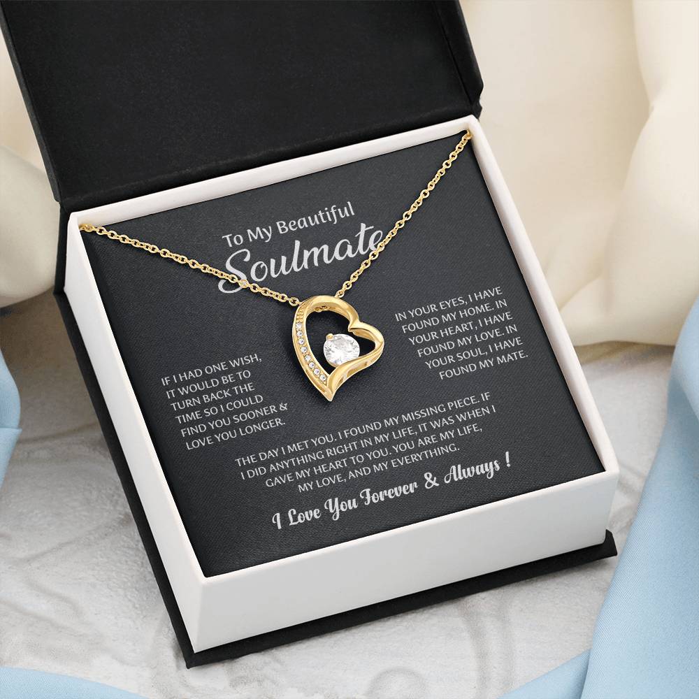 UNIDAZE To My Beautiful Soulmate Necklace, Gift for Wife,Girlfriend, Anniversary Gift, Christmas Gift for Soulmate, Soulmate Gift, Soulmate necklace ShineOn Fulfillment C30025TG C30025TR lx-C30025 PB23-WOOD PT-781 TNM-1 USER-188348