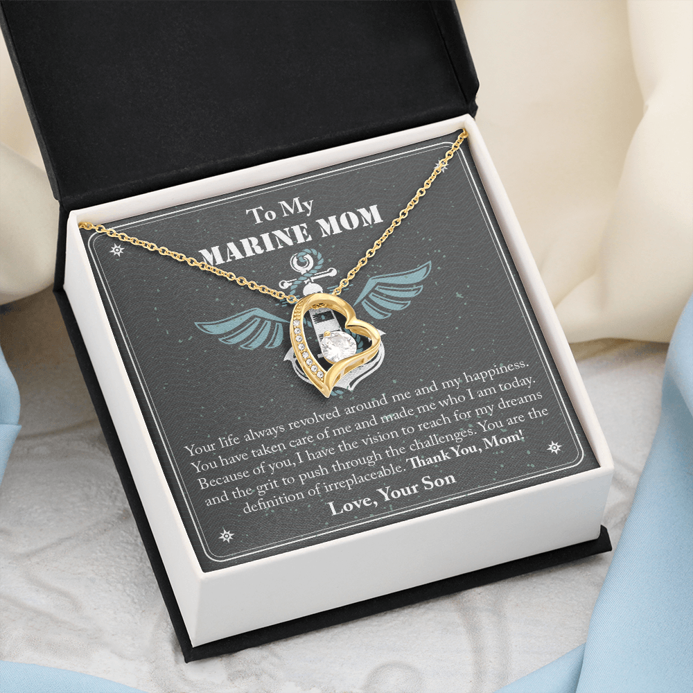 To My Marine Mom Forever Love Necklace, Military Mom Necklace, Gift For Mom Necklace, Marine Mom Gifts, Army Mom, Marine Necklace