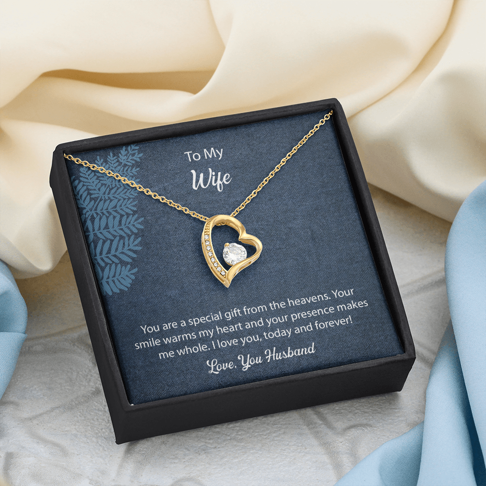 To My Wife Forever Love Necklace, Jewelry For Wife, Anniversary Gift For Wife, Wife Birthday Gift, Necklace For Wife