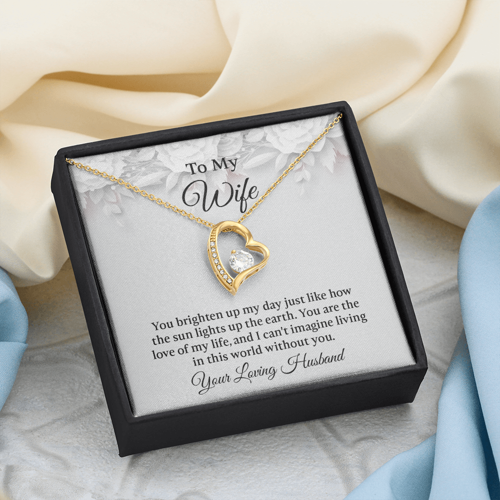 To My Wife Forever Love Necklace, Wife Jewelry, Necklace for Wife, Anniversary Gift for Wife, Wife Birthday Gift