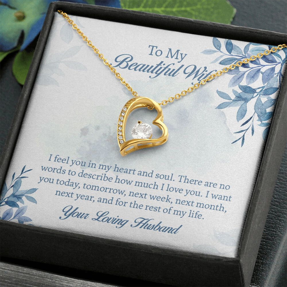 Forever Love Necklace for Wife, Necklace Gift From Husband, Romantic Anniversary gift for Wife, Wife Birthday Gift