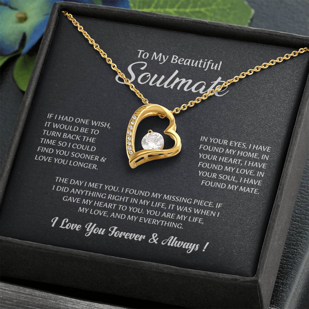 UNIDAZE To My Beautiful Soulmate Necklace, Gift for Wife,Girlfriend, Anniversary Gift, Christmas Gift for Soulmate, Soulmate Gift, Soulmate necklace ShineOn Fulfillment C30025TG C30025TR lx-C30025 PB23-WOOD PT-781 TNM-1 USER-188348