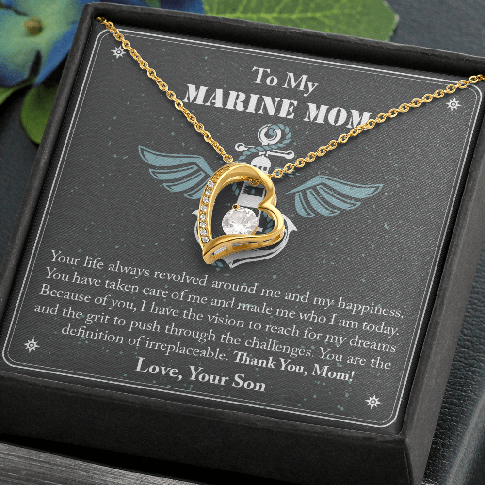 To My Marine Mom Forever Love Necklace, Military Mom Necklace, Gift For Mom Necklace, Marine Mom Gifts, Army Mom, Marine Necklace