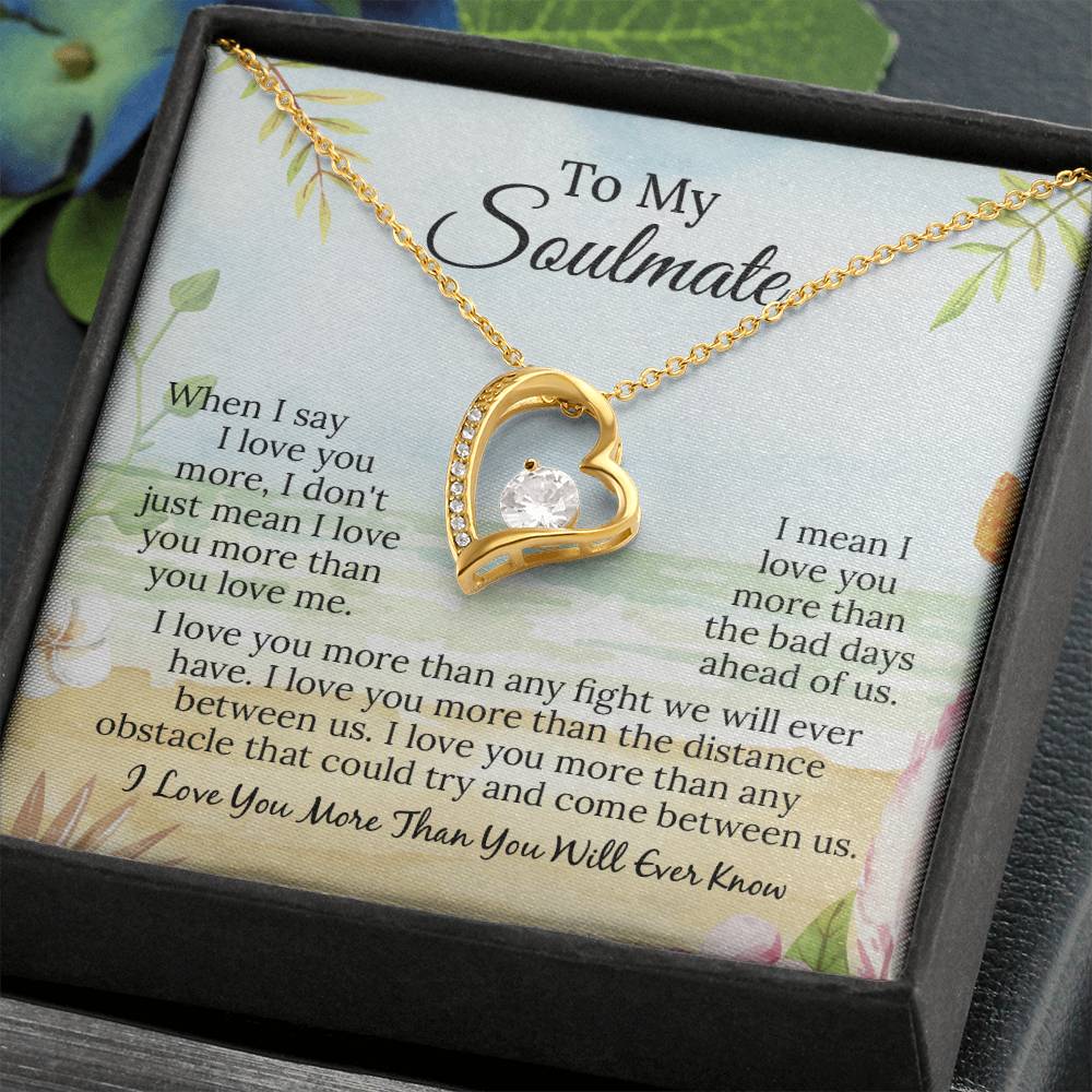 UNIDAZE To My Soulmate Necklace, Soulmate Gift, Soulmate Necklace, Gift For Her, Fiancée Gift, Anniversary Necklace, Gift for Wife ShineOn Fulfillment C30025TG C30025TR lx-C30025 PB23-WOOD PT-781 TNM-1 USER-188348