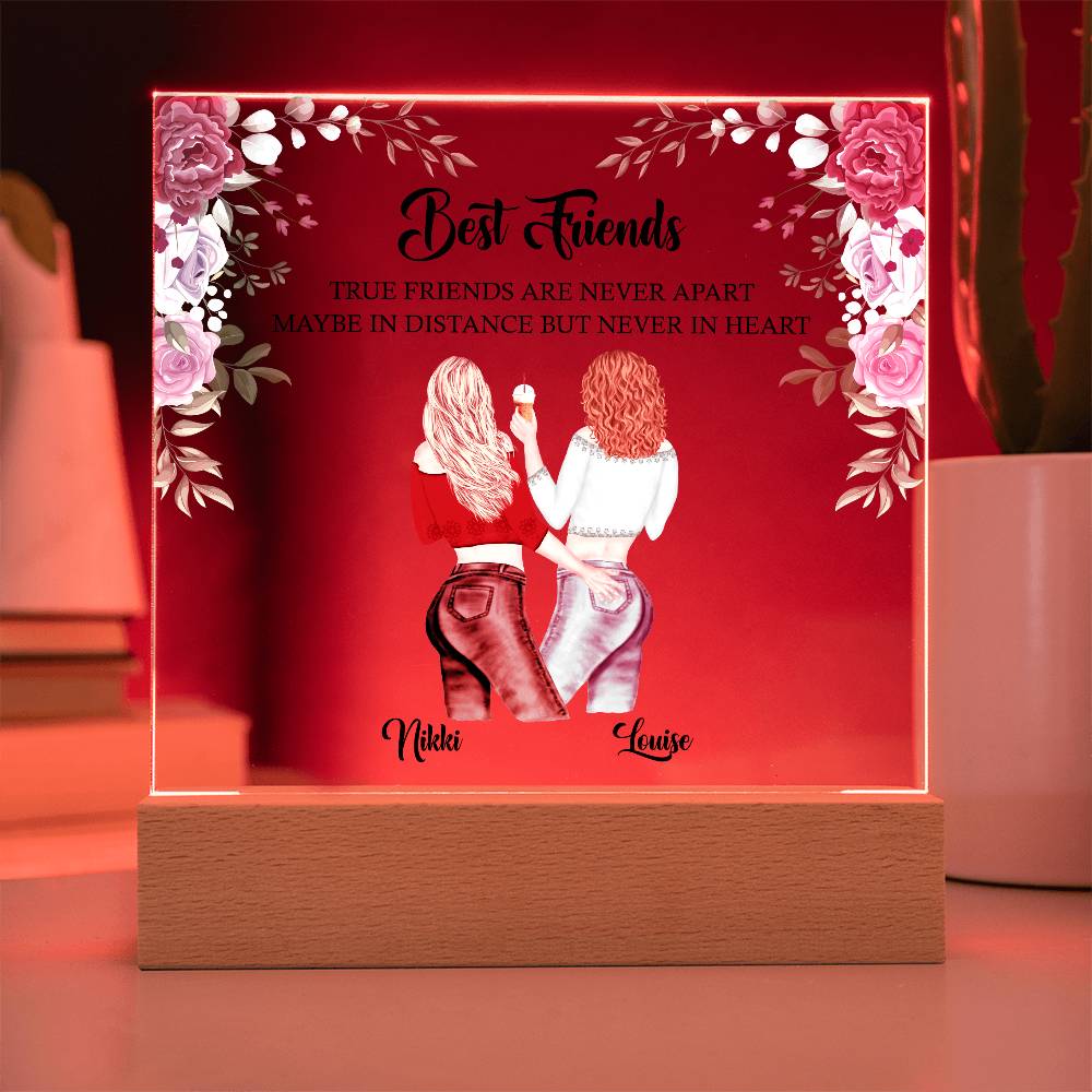 Best friend acrylic plaque, best friend birthday gift, friendship gift for her, sister, auntie, personalised gift for bestie, BFF gifts